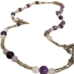 Faux Amethyst Necklace Vintage